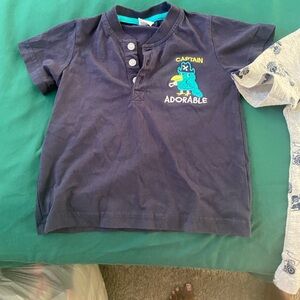 Navy Blue Captain Adorable Kids Shirt